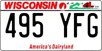 WI license plate 495YFG