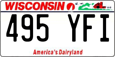 WI license plate 495YFI