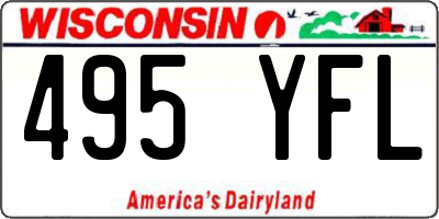 WI license plate 495YFL
