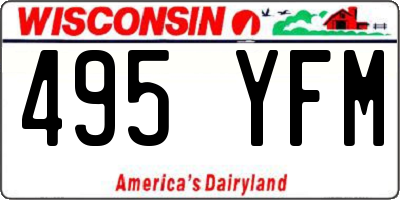 WI license plate 495YFM