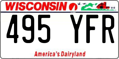 WI license plate 495YFR
