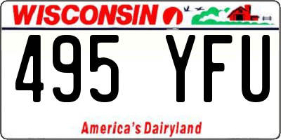WI license plate 495YFU
