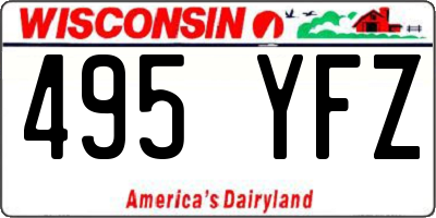 WI license plate 495YFZ