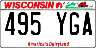 WI license plate 495YGA