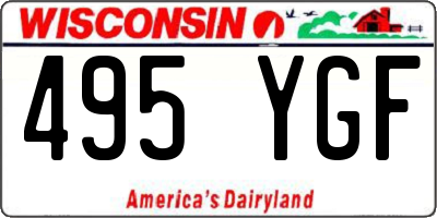 WI license plate 495YGF