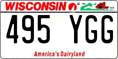 WI license plate 495YGG