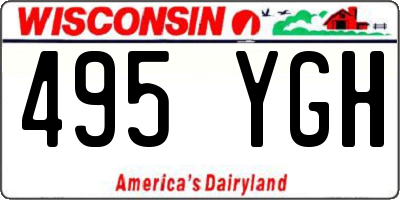 WI license plate 495YGH