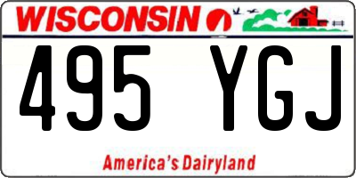 WI license plate 495YGJ
