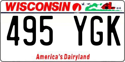 WI license plate 495YGK