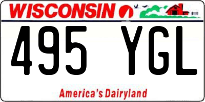 WI license plate 495YGL