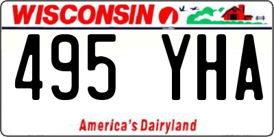 WI license plate 495YHA