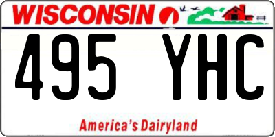 WI license plate 495YHC