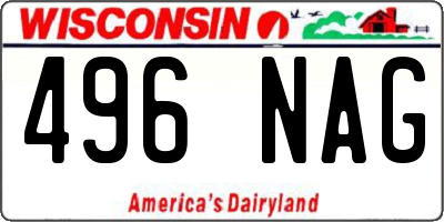WI license plate 496NAG