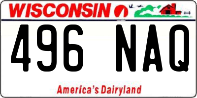 WI license plate 496NAQ