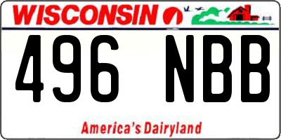 WI license plate 496NBB