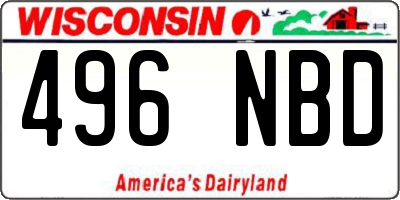 WI license plate 496NBD