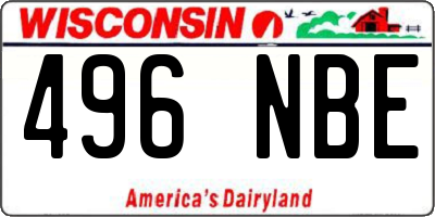 WI license plate 496NBE