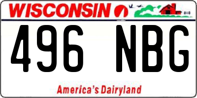 WI license plate 496NBG