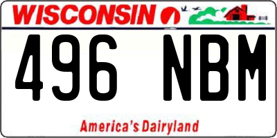 WI license plate 496NBM