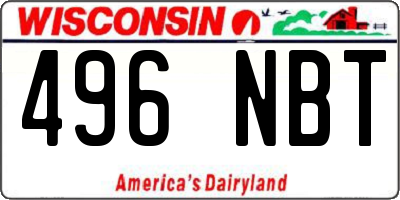WI license plate 496NBT
