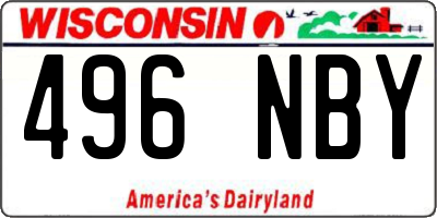 WI license plate 496NBY