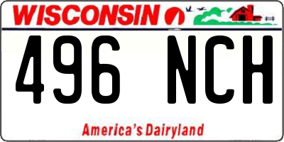 WI license plate 496NCH