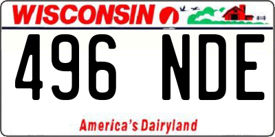 WI license plate 496NDE