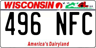 WI license plate 496NFC