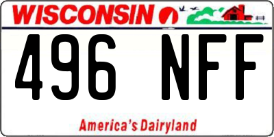 WI license plate 496NFF