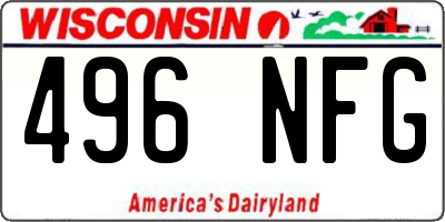 WI license plate 496NFG