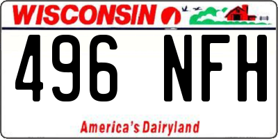 WI license plate 496NFH