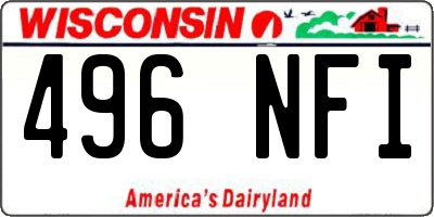 WI license plate 496NFI