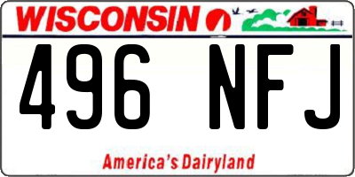 WI license plate 496NFJ