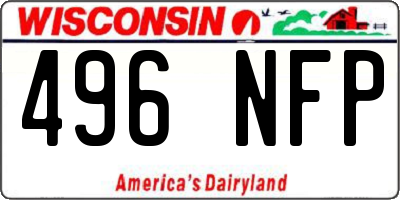 WI license plate 496NFP