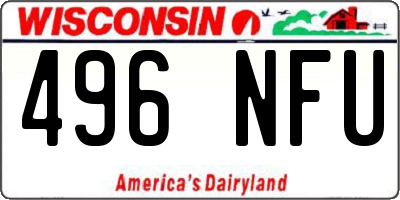 WI license plate 496NFU