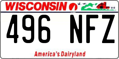 WI license plate 496NFZ