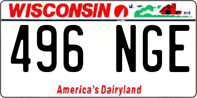 WI license plate 496NGE