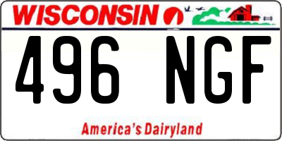 WI license plate 496NGF