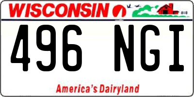 WI license plate 496NGI