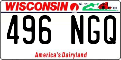 WI license plate 496NGQ