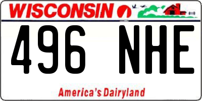 WI license plate 496NHE