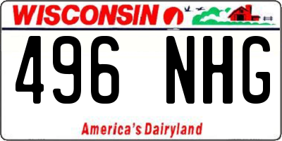 WI license plate 496NHG
