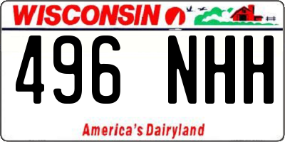 WI license plate 496NHH