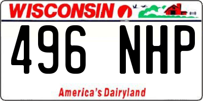 WI license plate 496NHP