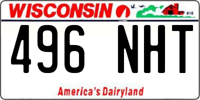 WI license plate 496NHT
