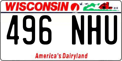 WI license plate 496NHU