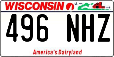 WI license plate 496NHZ