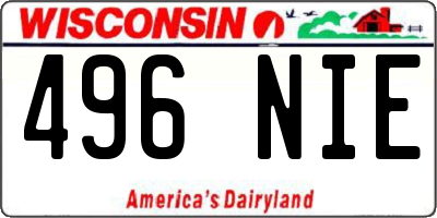 WI license plate 496NIE