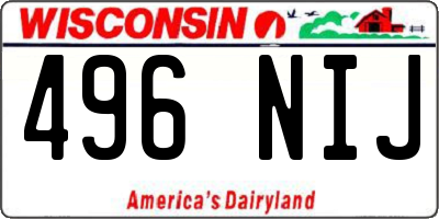 WI license plate 496NIJ