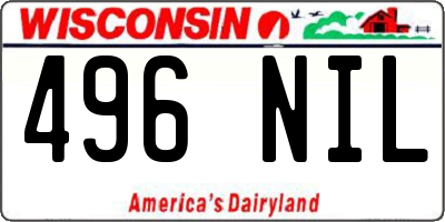 WI license plate 496NIL
